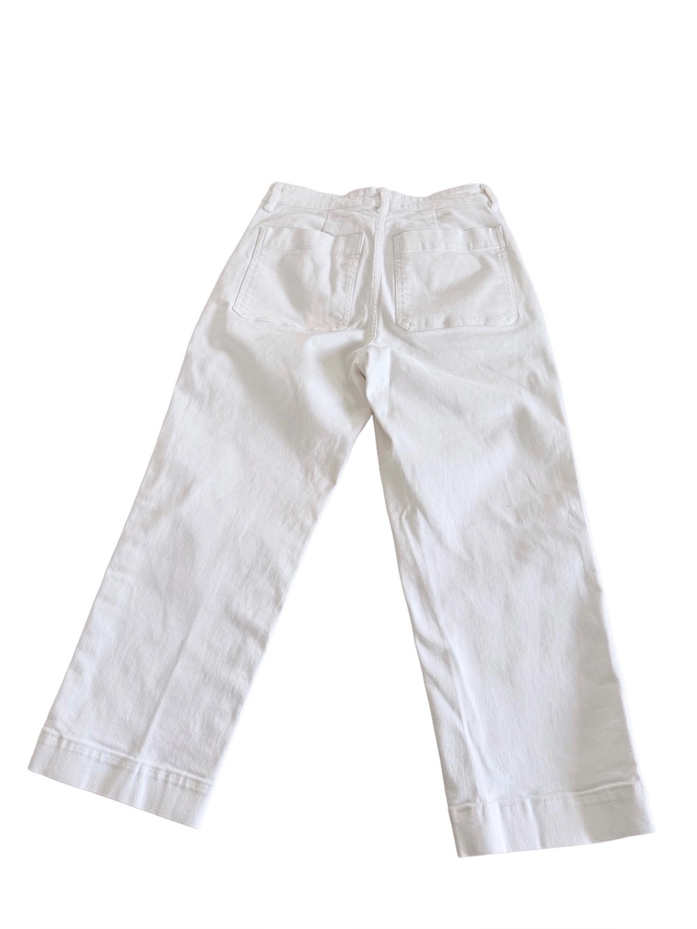 EVERLANE Cropped Straight Leg Short Creamy White Summer Denim Jeans 6 30x24 - Picture 5 of 8